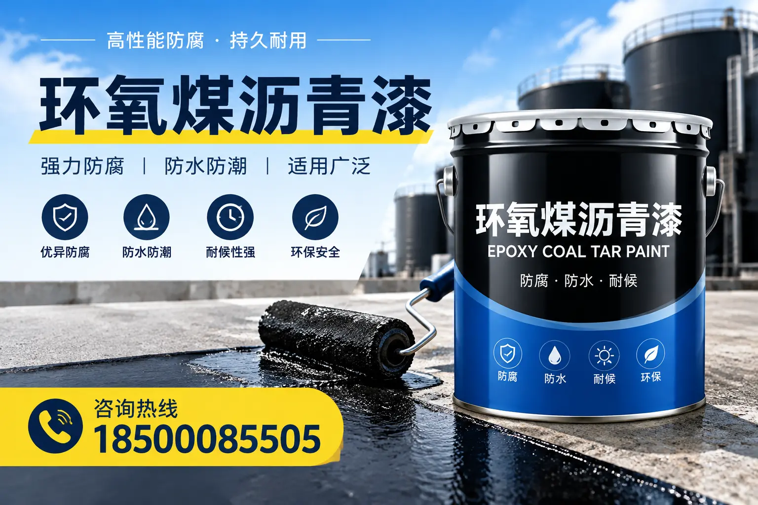 选择环氧煤沥青漆的五大理由，通化客户必知